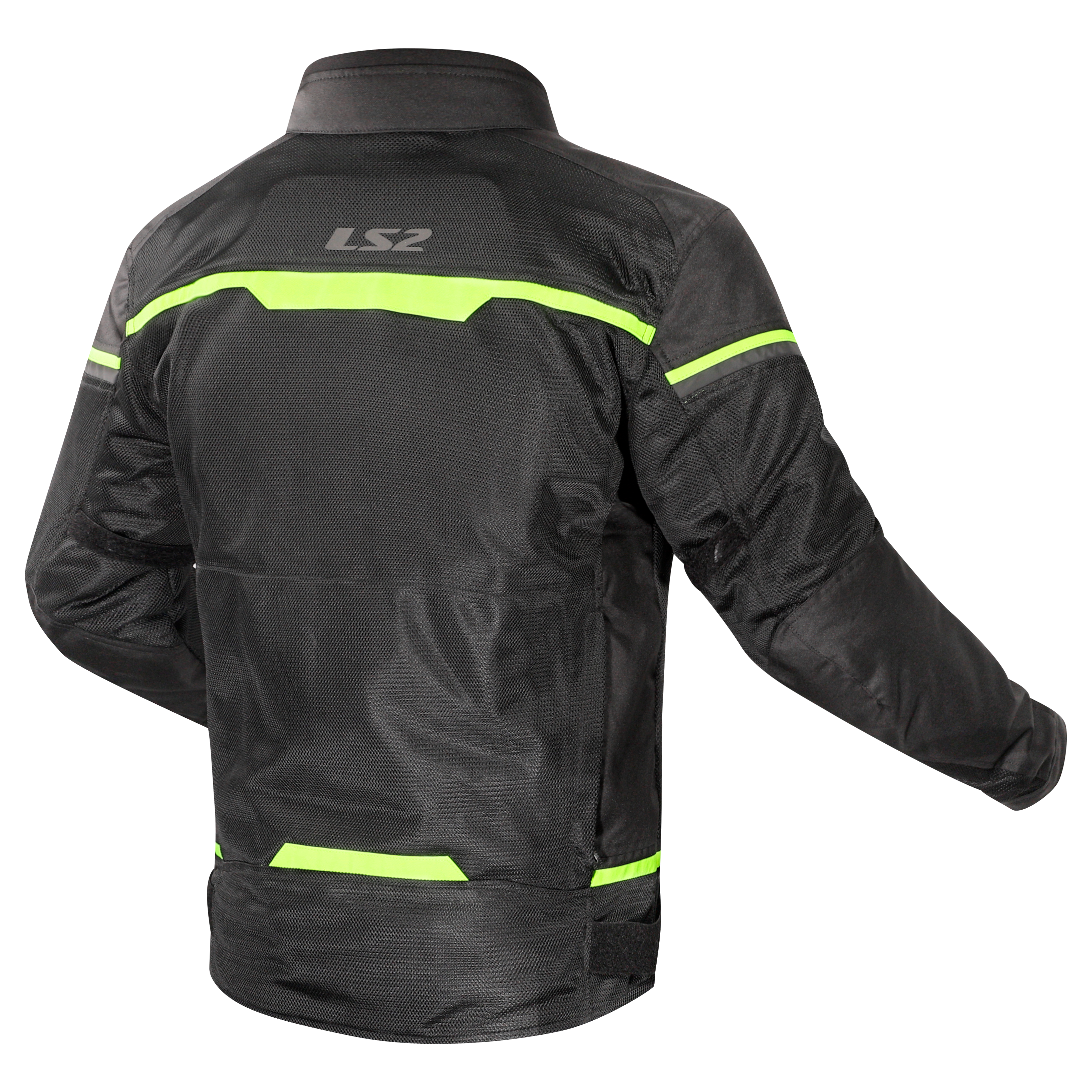 LS2 RIVA LADY JACKET BLACK NEON YELLOW1